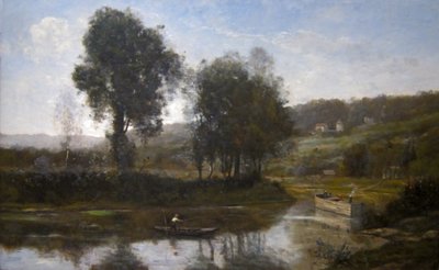 The Bend in the Seine at Port Marly by Jean Baptiste Camille Corot